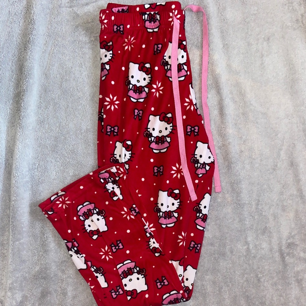 Hello Kitty Red and Pink womens Pajama Bottoms